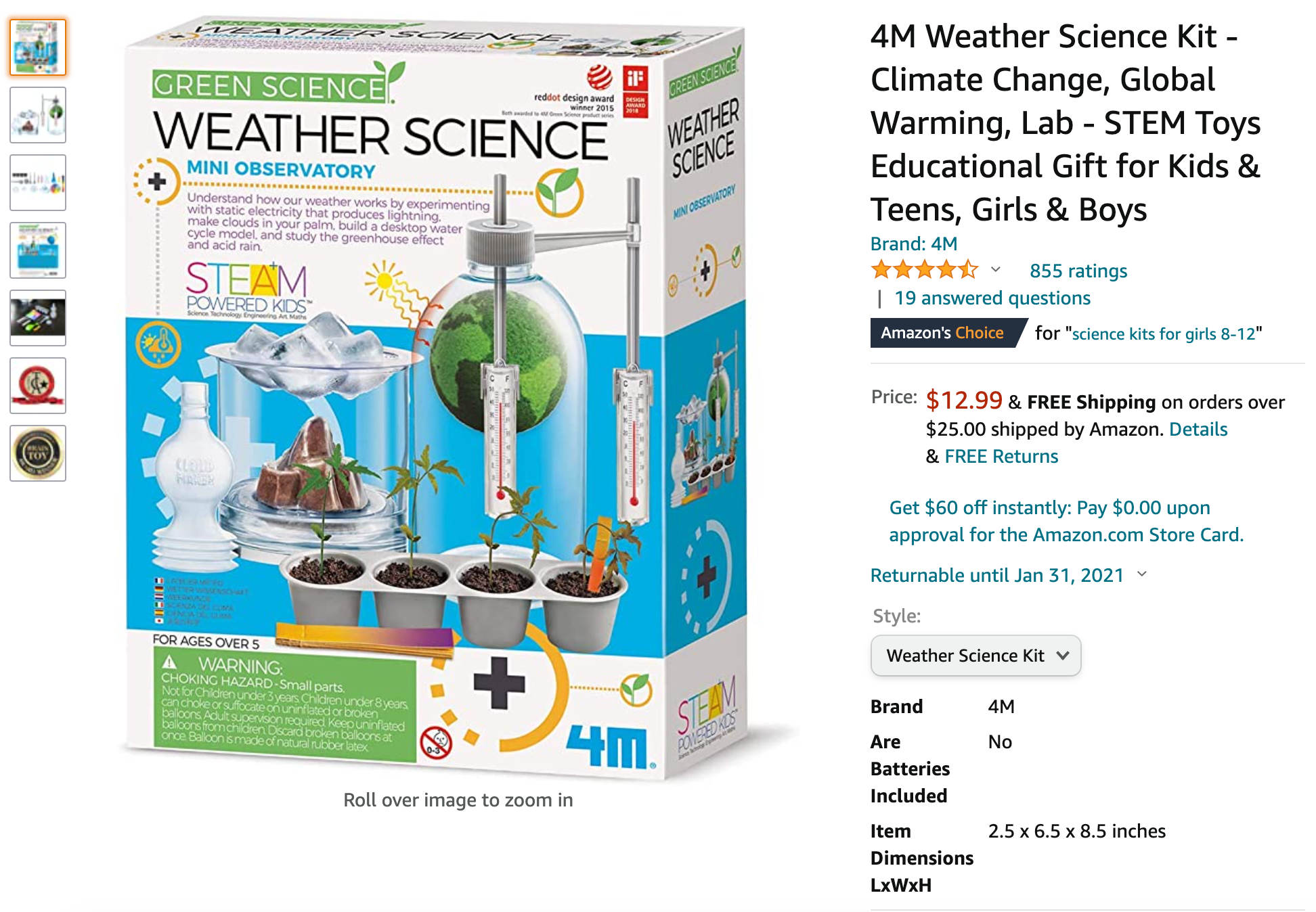 4M Weather Science Kit - Climate Change, Global Warming, Lab - STEM Toys Educational Gift for Kids.jpg
